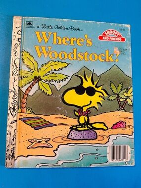 Peanuts 1988 Snoopy And Friends Where's Woodstock? Little Golden Book Hardcover